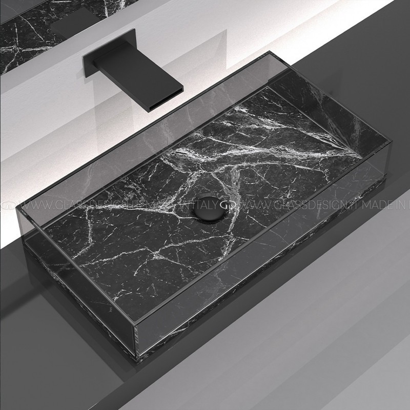 GLASS DESIGN SKYLINE MARBLE L LAVABO