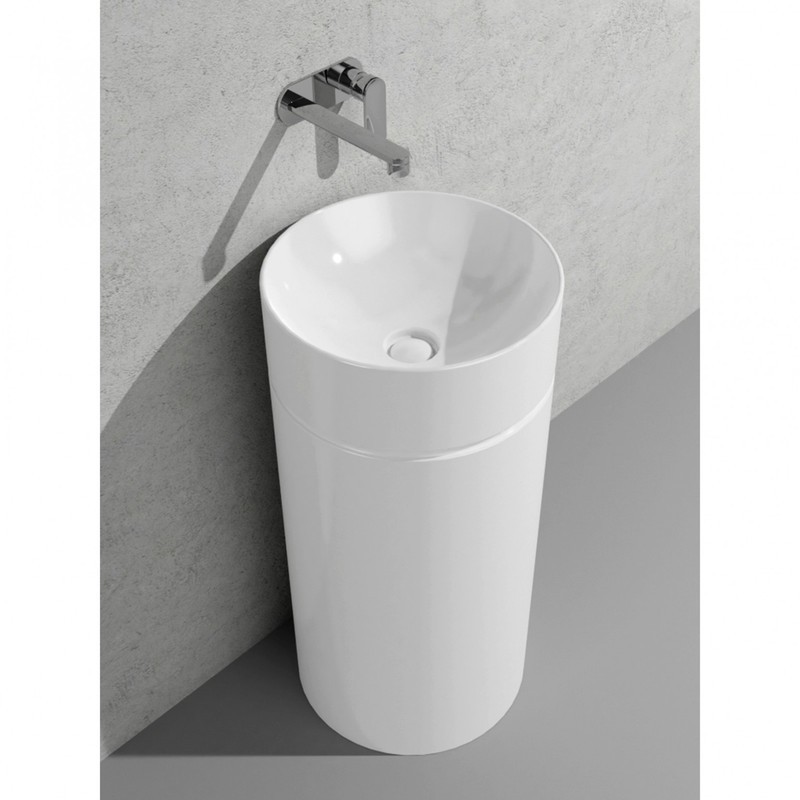 FLAMINIA MONOTWIN SLIM LAVABO A COLONNA A PARETE